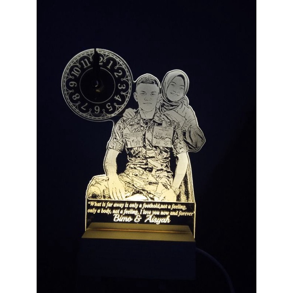 Lampu Tidur Akrilik Custom / Lampu Hias Akrilik Custom dengan Foto | Kado Unik