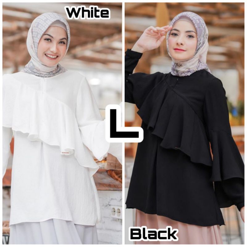 Claire Blouse White Black by Wearing Klamby