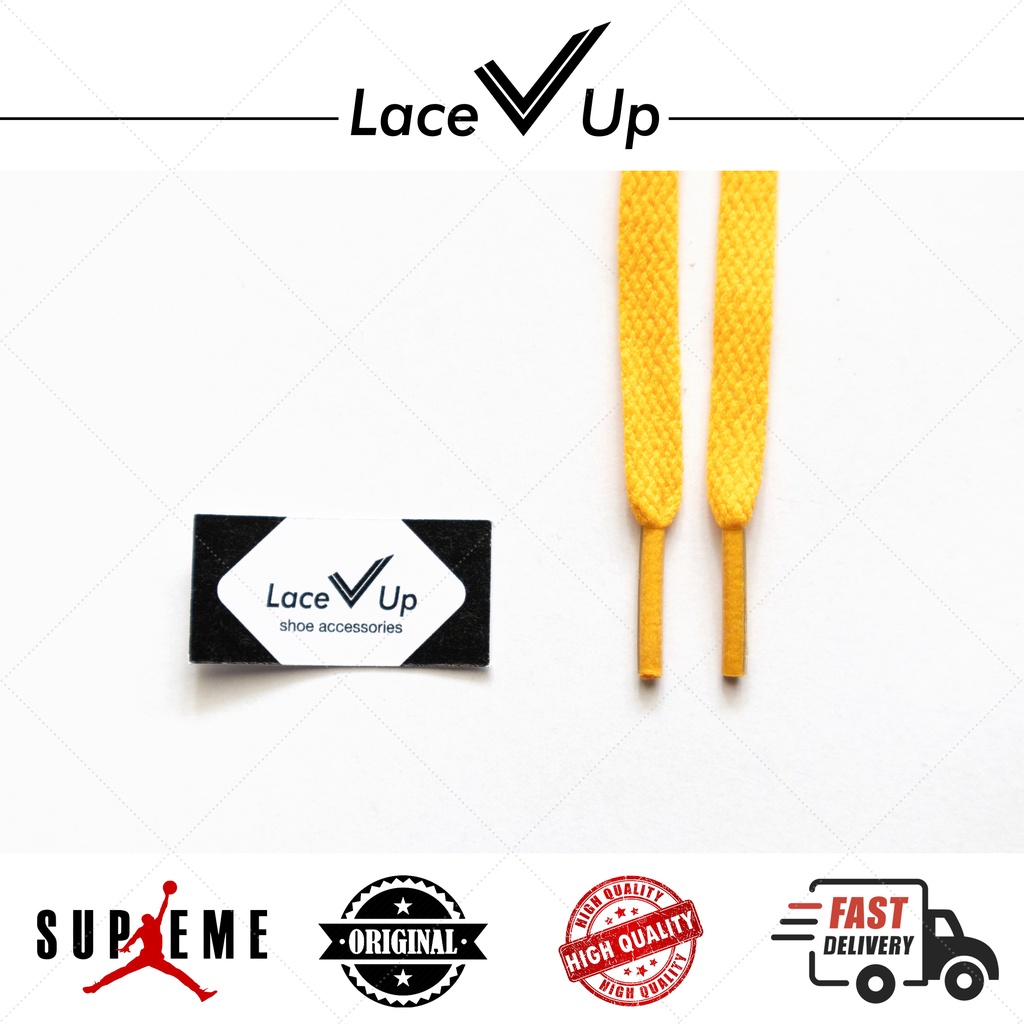 Tali Sepatu Flat 8mm Union Yellow / University Gold Shoelaces