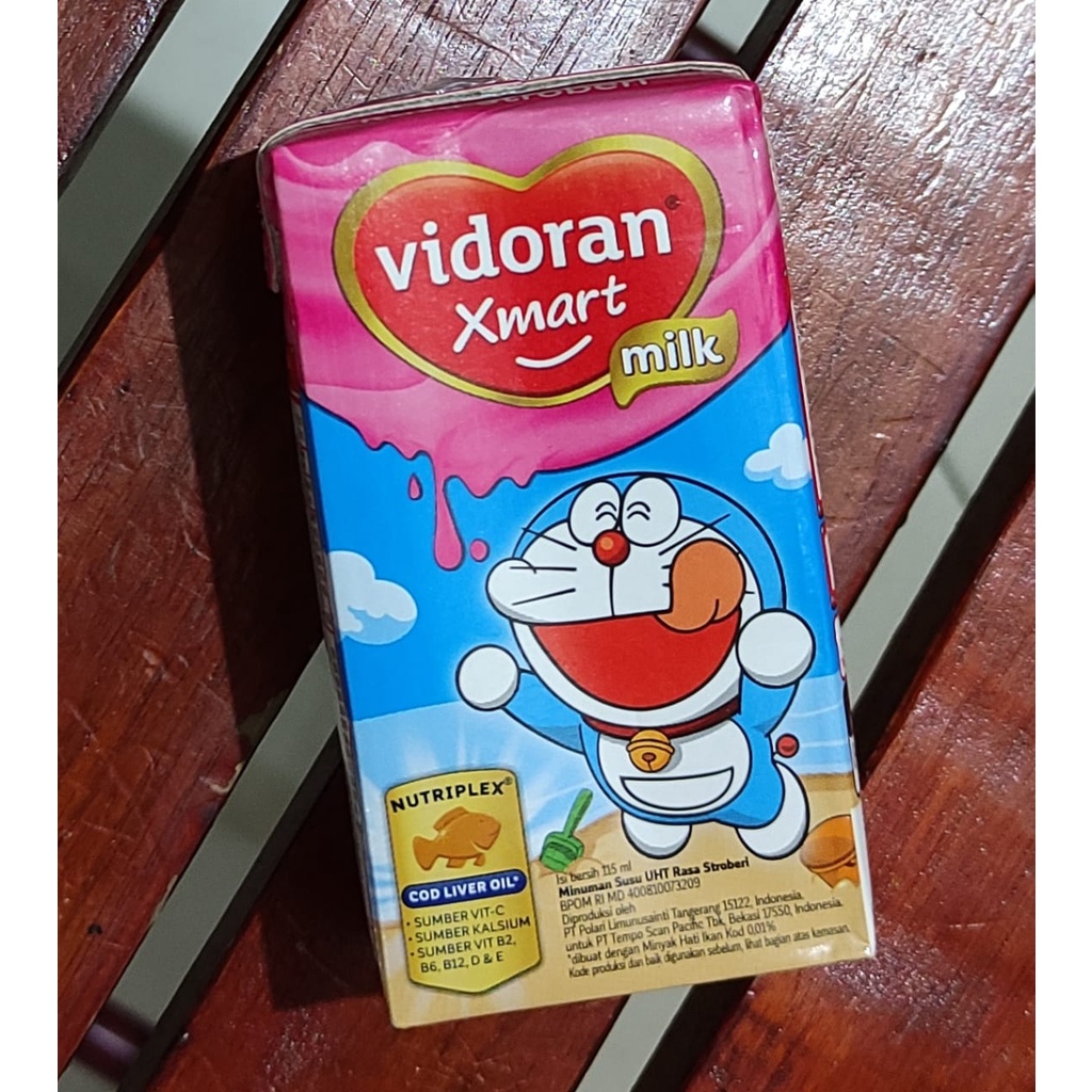 Vidoran Xmart Milk UHT 110 ML / Cokelat / Strawberry / Mengandung COD LIVER OIL / Multivitamin