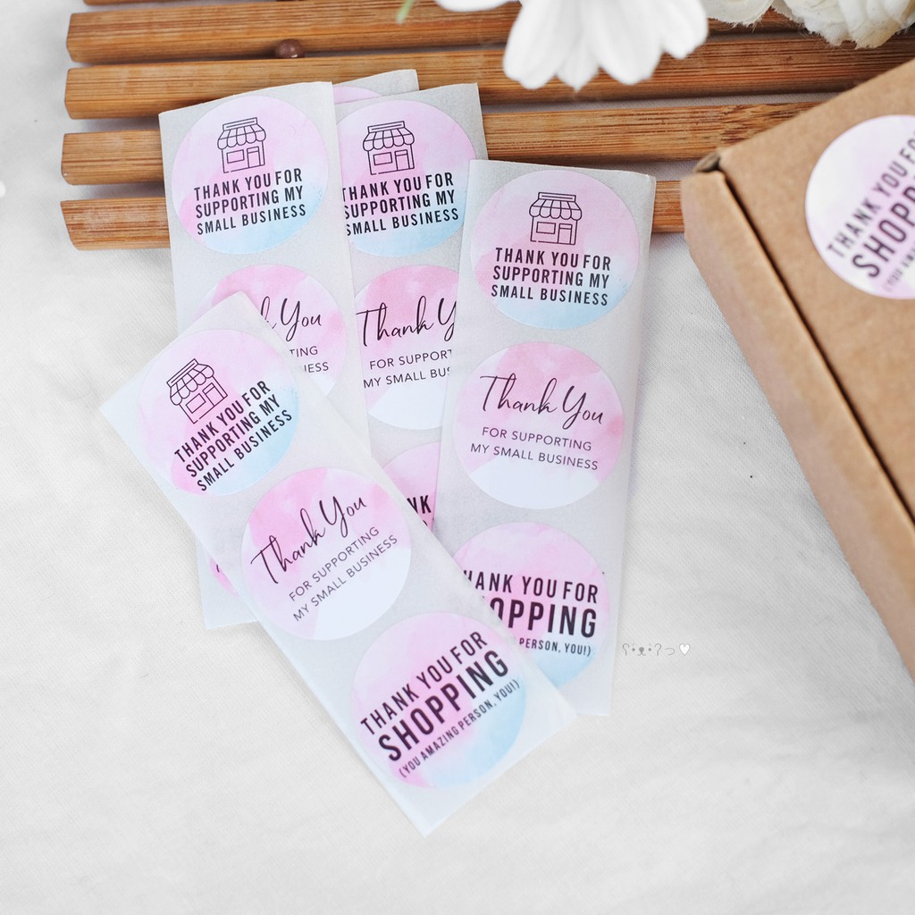 

12pcs Sticker / Label Pengiriman "Thank You" Online Shop / Olshop