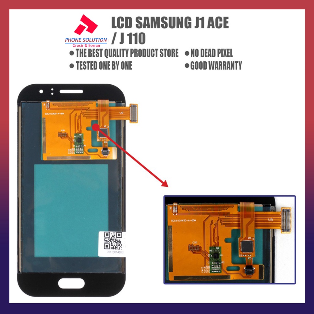 LCD Samsung J1 Ace J110 J111F Fullset Touchscreen // Supplier LCD Samsung - Garansi 1 Bulan