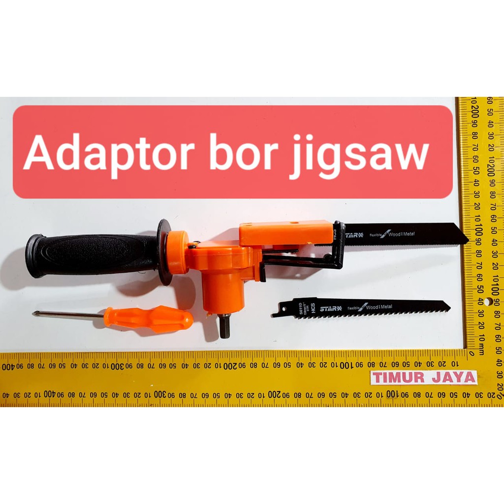 ADAPTOR BOR KE GERGAJI ALAT SAMBUNGAN BOR MENJADI GERGAJI JIGSAW