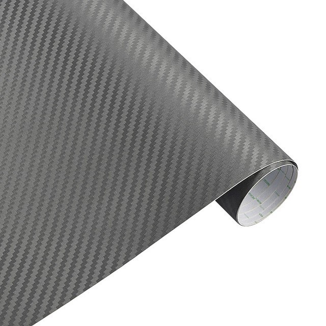 Stiker Vinyl Carbon Fiber Mobil Car Wrap Multifungsi 127 x 30 CM Gray