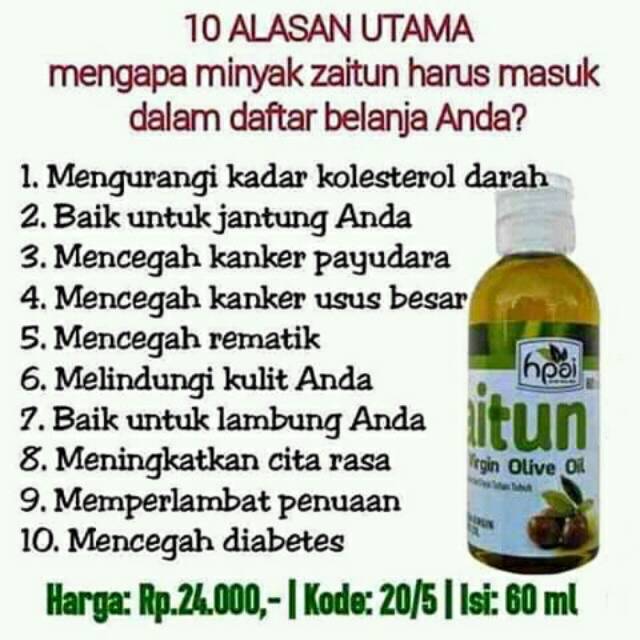 

Minyak Zaitun (extra virgin olive oil)