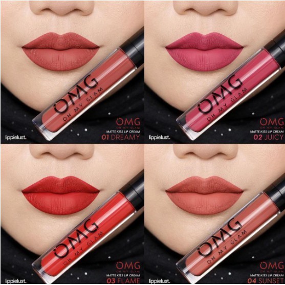 OMG Oh My Glam Matte Kiss Lip Cream 3.5g Halal Original BPOM