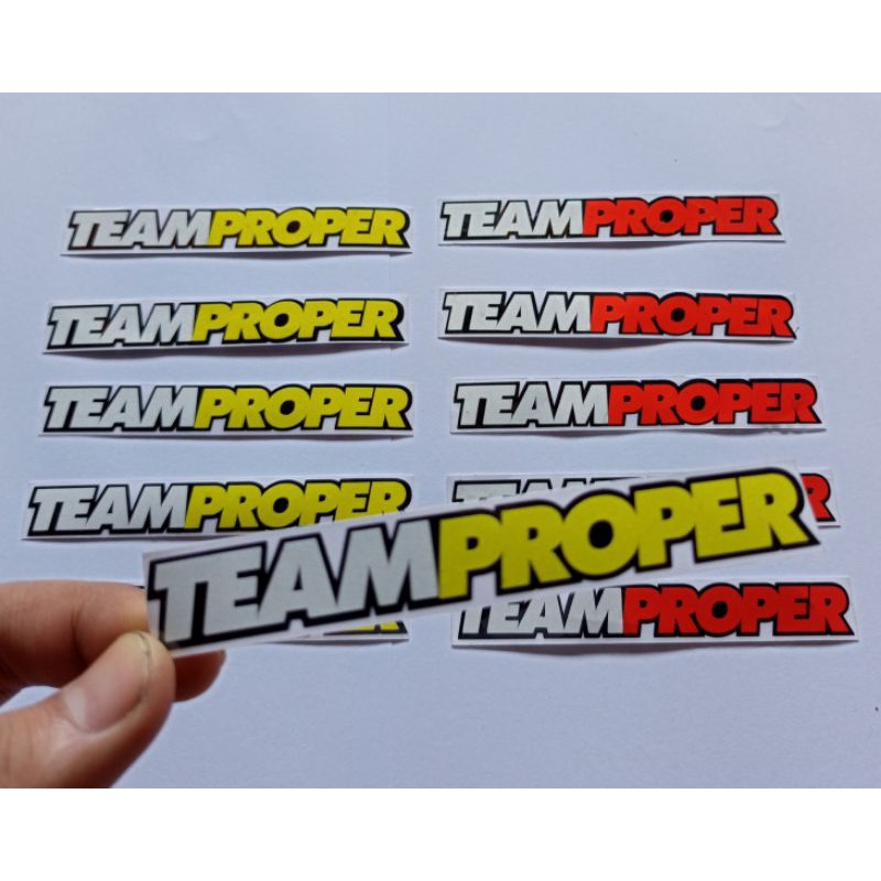 Sticker Stiker Motor Cutting Reflective TEAM PROPER