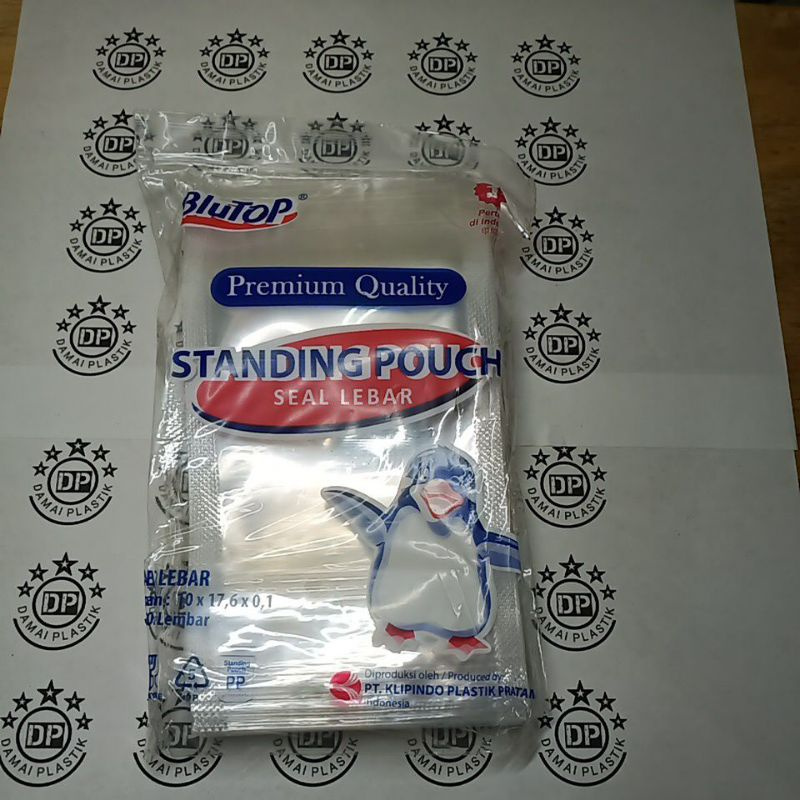 Isi:50pcs Standing Pouch STP 10x17 Plastik Klip Kemasan Berdiri Plastik Snack 10 x 17 Ziplock Blutop