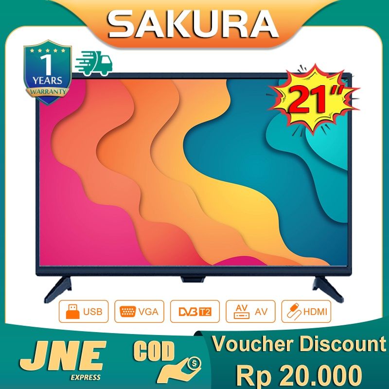 TERMURAH - TV LED DIGITAL SLIM 21 INCH FULL LAYAR FHD 1080