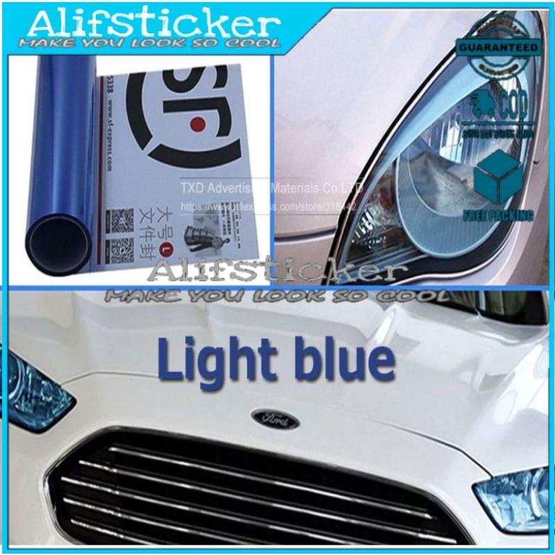 Stiker Hibrid Biru Stiker Lampu Mobil/Motor Sticker Lampu Mobil