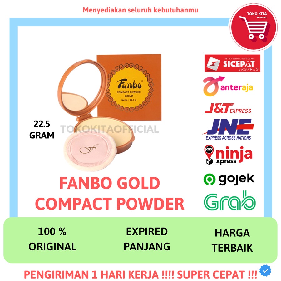 FANBO GOLD COMPACT POWDER 22.5 GRAM BEDAK PADAT FANBO GOLD 22.5 GRAM