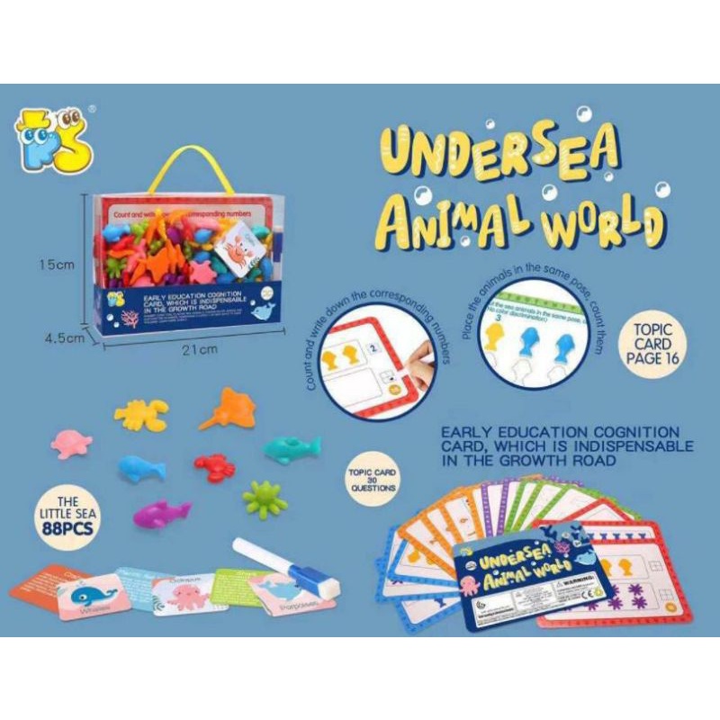 Mainan Edukasi Anak Counter Toys Animal Sea