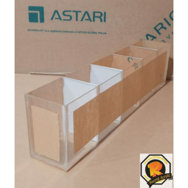 Astariglas Soliter Mini Cupang  Akrilik 3 Kamar P50cm x L6cm x T10cm 2mm