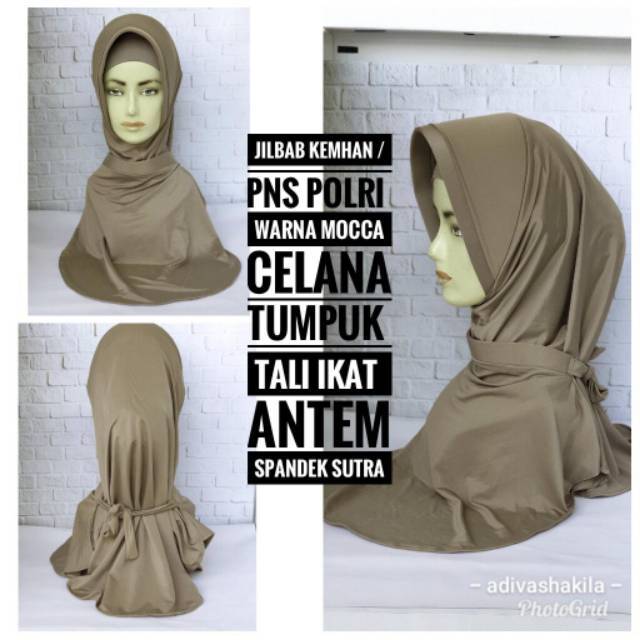 JILBAB PNS POLRI / KEMHAN MOCCA TUMPUK