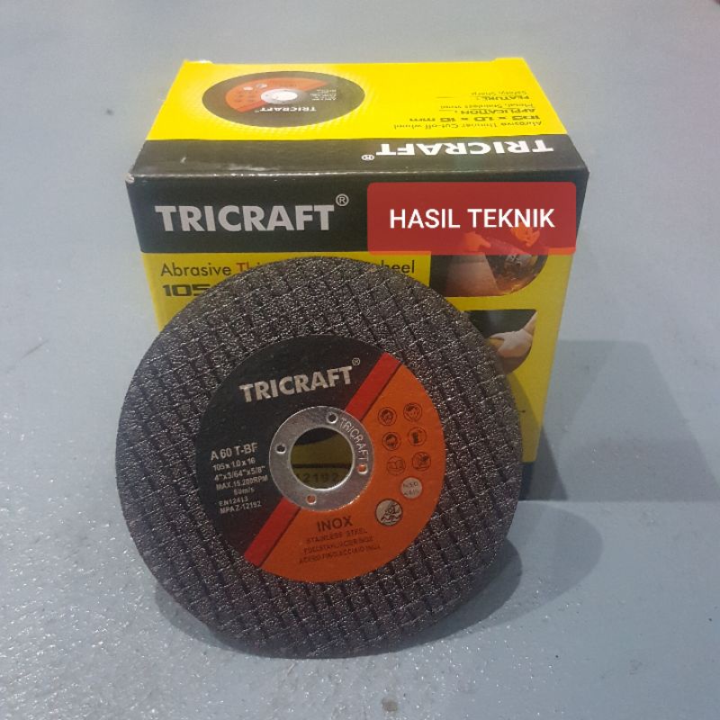 Batu Gerinda Potong 4" Tricraft / Mata Grenda 4 Inch Potong Besi