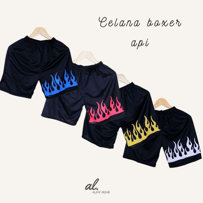 boxer pria motif api