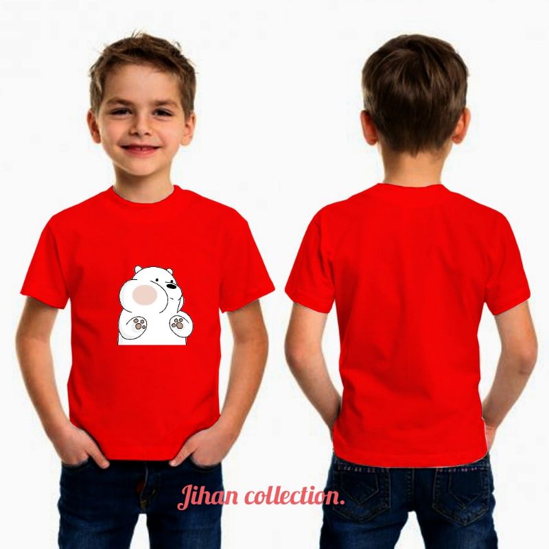 Kaos anak ice bear/kaos we bare bears