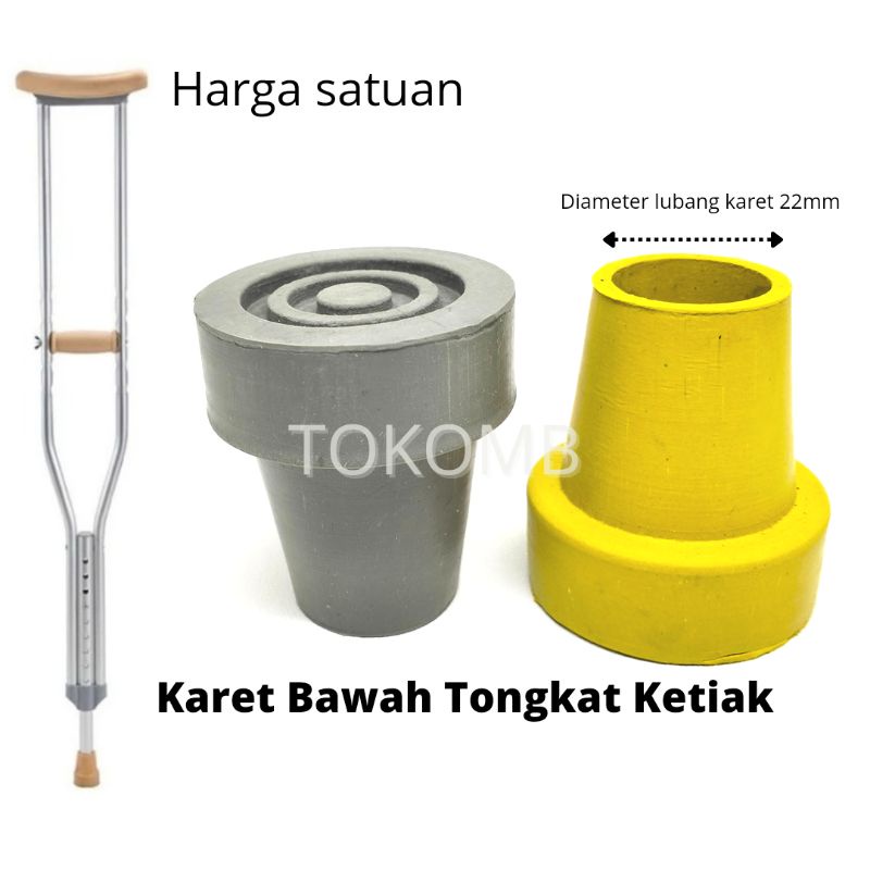 Karet Kaki Tongkat Ketiak Kruk Diameter 22 mm