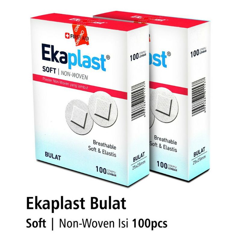 EKAPLAST BULAT PLESTER LUKA BULAT SOFT NON WOVEN ISI 100 PCS - ONEMED