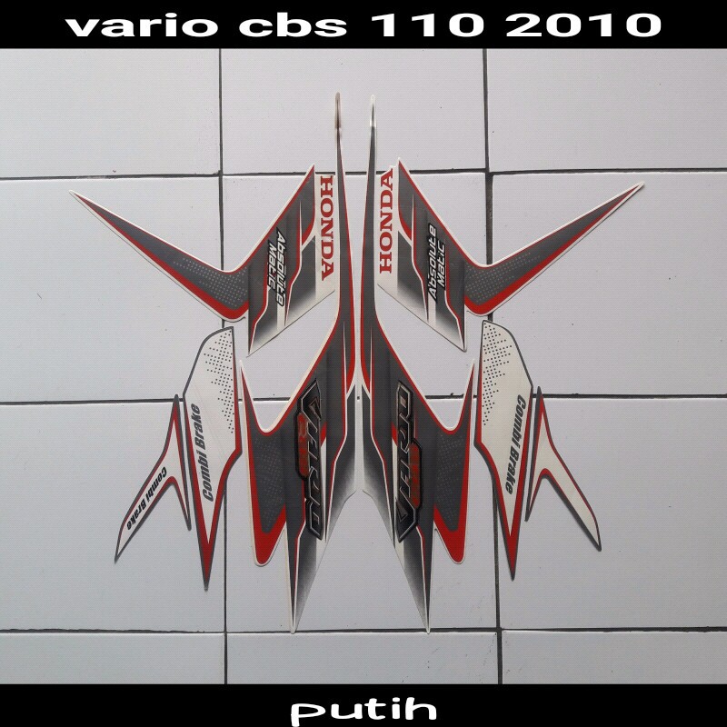 stiker motor vario cbs 110 2010 putih