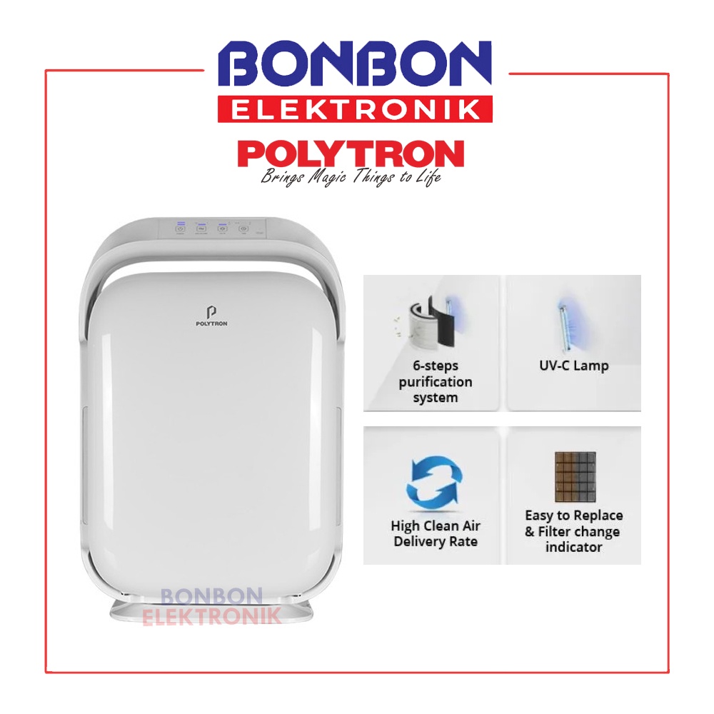 Polytron Air Purifier PAP-160 with HEPA UV Sterilizer Up 60m2