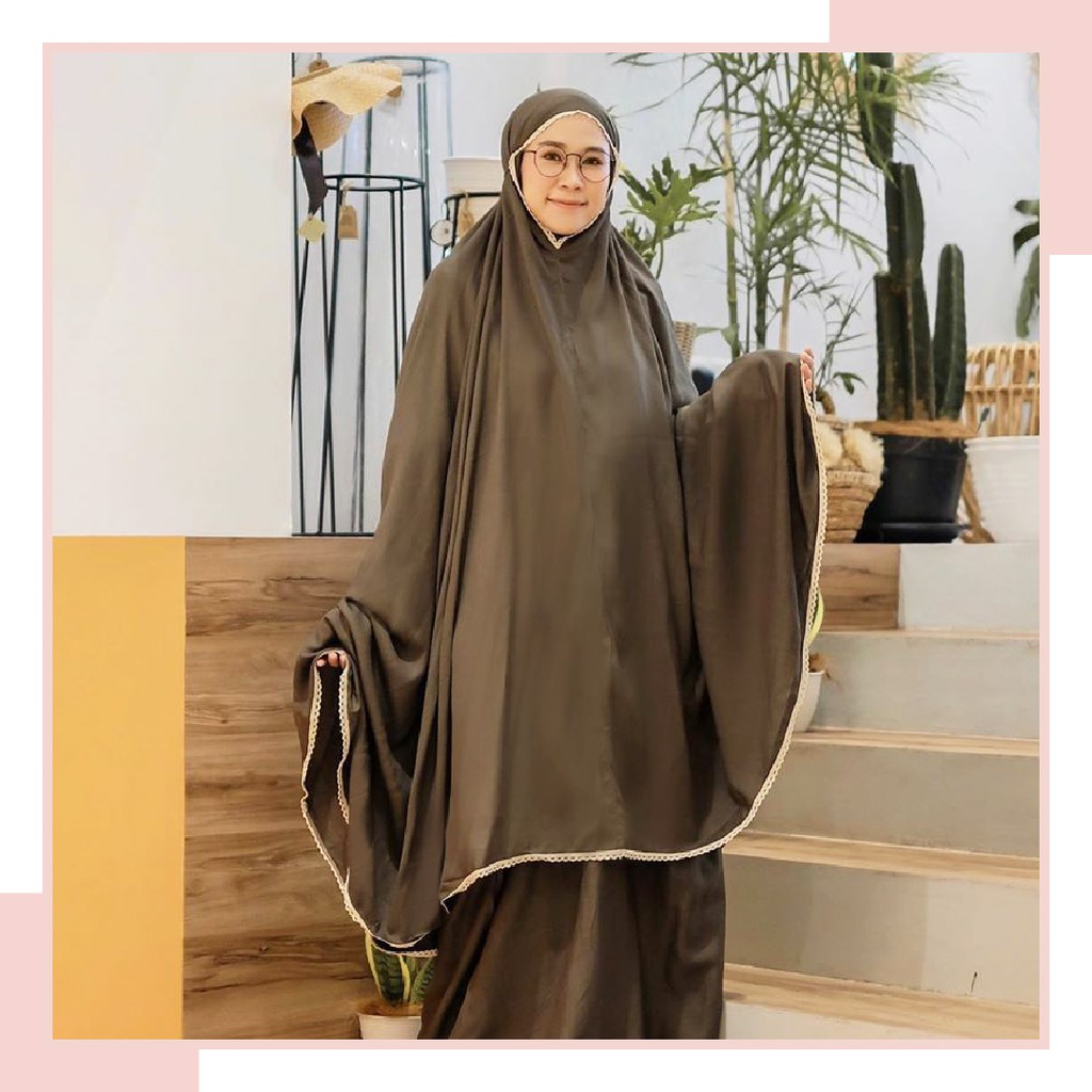 Mukena Tazbiya Plain Army / Mukena Polos Army / Mukena Polos Jumbo