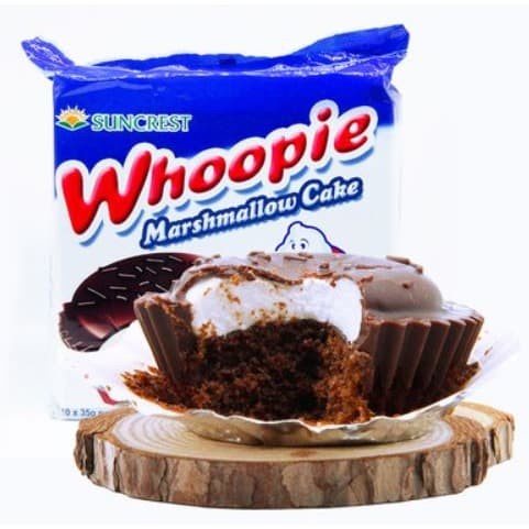 

Suncrest Whoopie Marshmallow Cake Coklat Strawberry Kue Instant Snack Original Filipina 350g isi 10pcs
