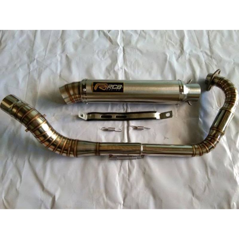 knalpot rcb leher boom satria fu karbu knalpot satria fu