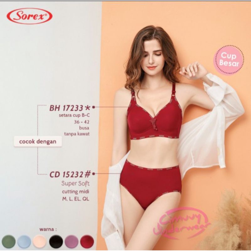 Bh Sorex 17233 cup besar casual style bra