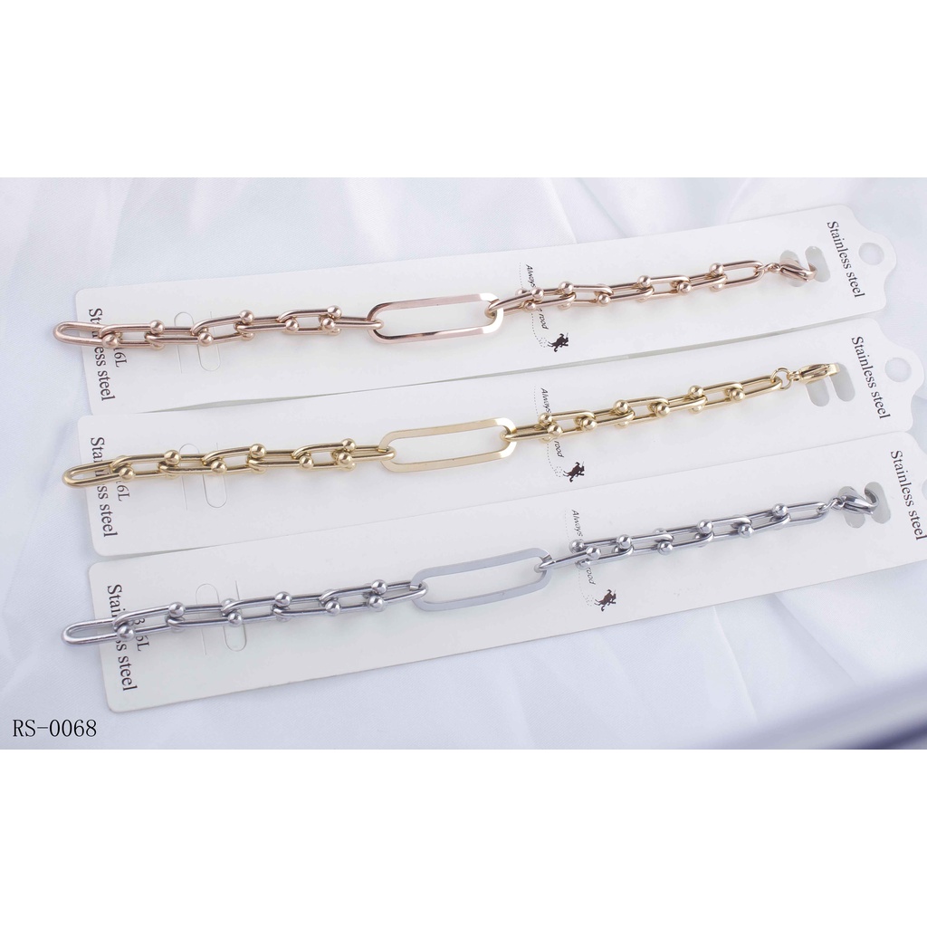 Gelang Titanium Rantai Polos Perhiasan 0068