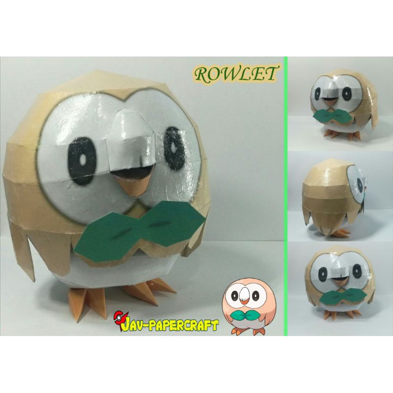 Pokemon Rowlet v2 Papercraft