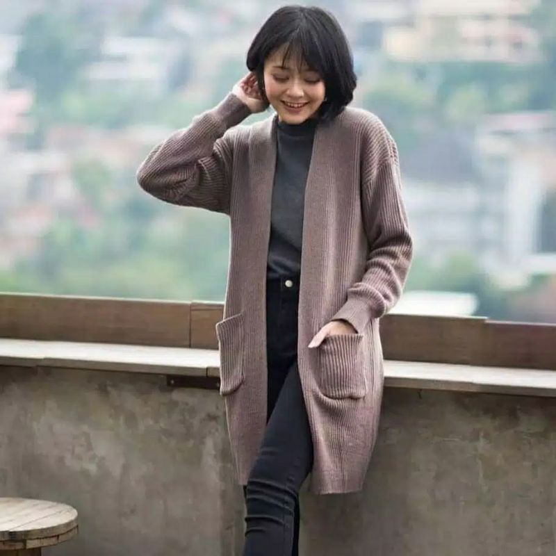 DISCON!!CARDIGAN RAJUT WANITA /LONG CARDIGAn BELLE /CardIgan Oversize /Cardigan Outer wanita /discon-2