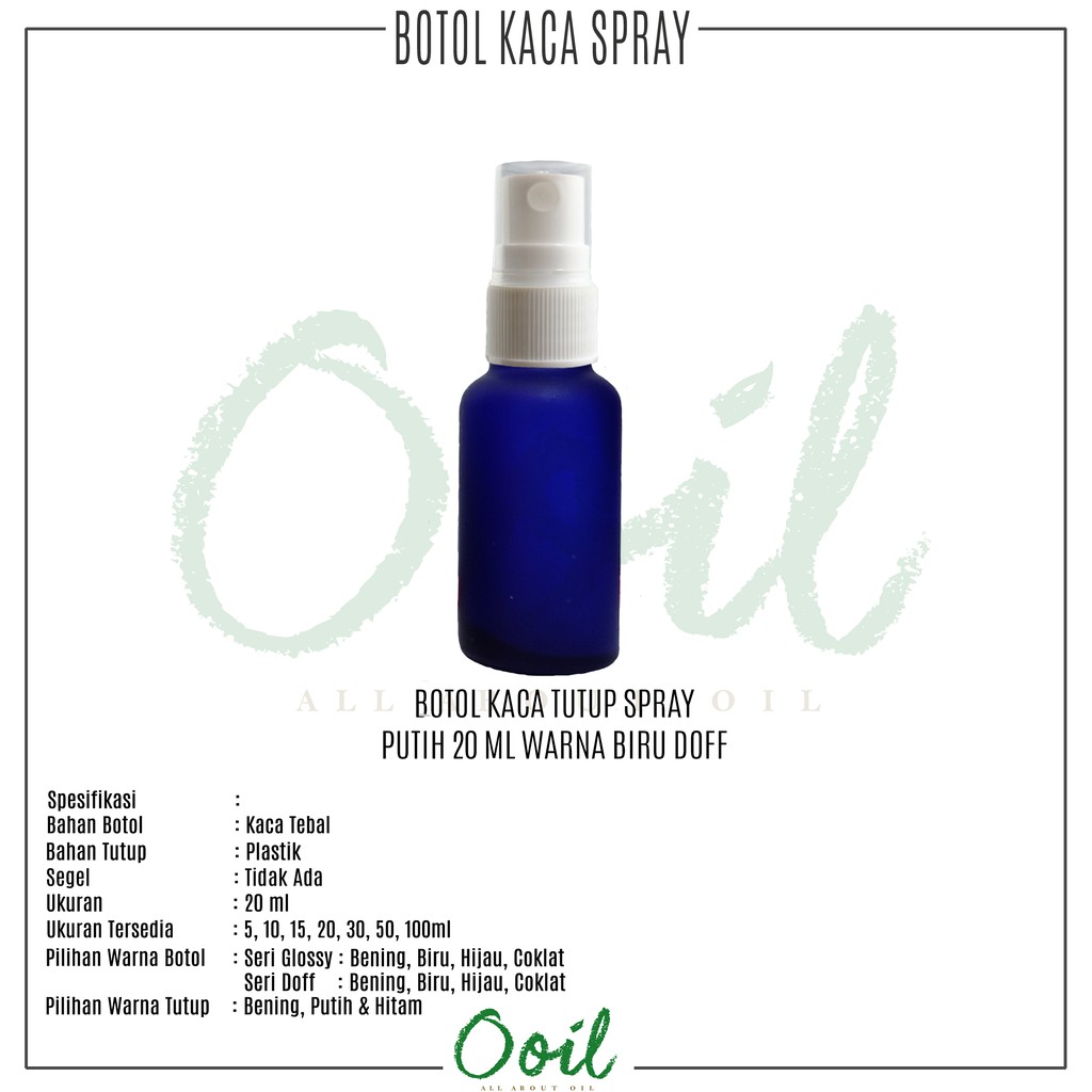 Botol Kosong Kaca Tebal Spray - 20 ml