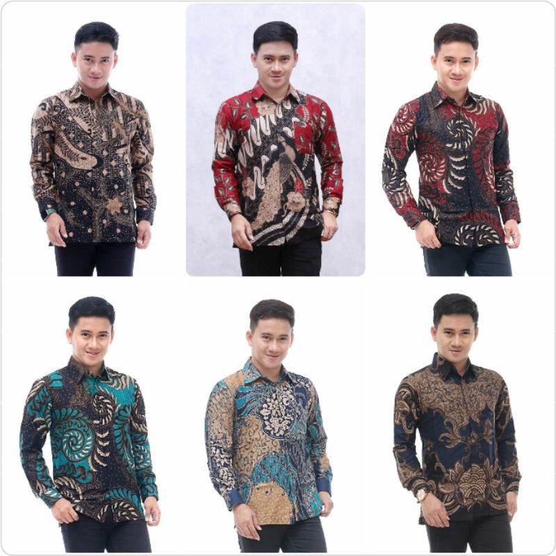 Kemeja Batik Pria Lengan Panjang Kain Katun Premium Quality Jahitan Rapi