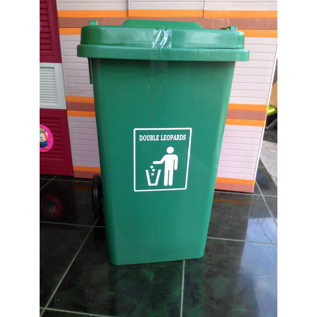 Tempat Sampah Besar / Tong Sampah Double Leopard Besar 100L