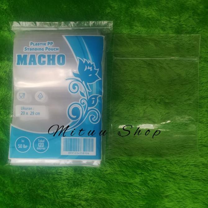STANDING POUCH 20X29 / PLASTIK PP STANDING POUCH / ZIP LOCK KLIP