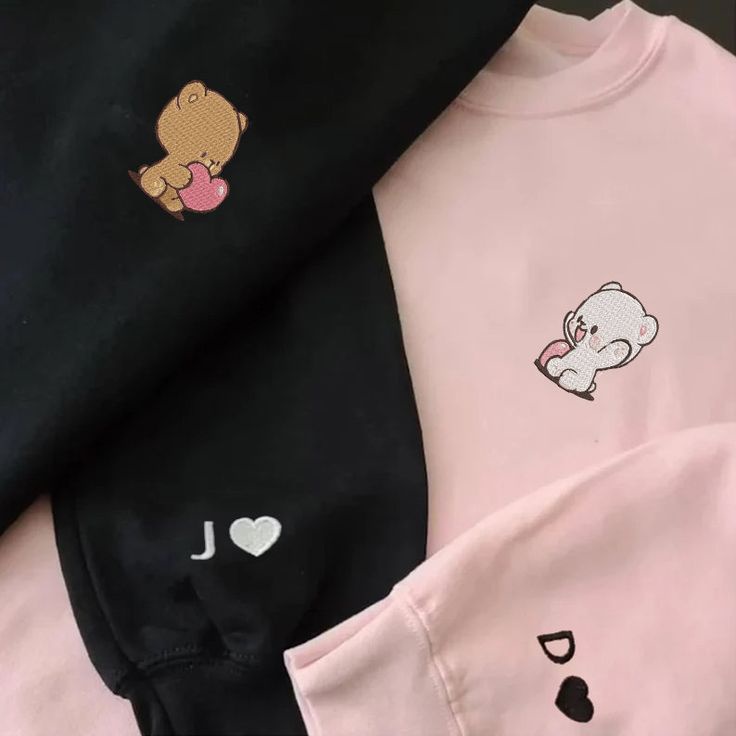 BORDIR SWEATER COUPLE LOVE BEAR BORDIR ONE SIZE FIT TO L - SWEATER LUCU PREMIUM