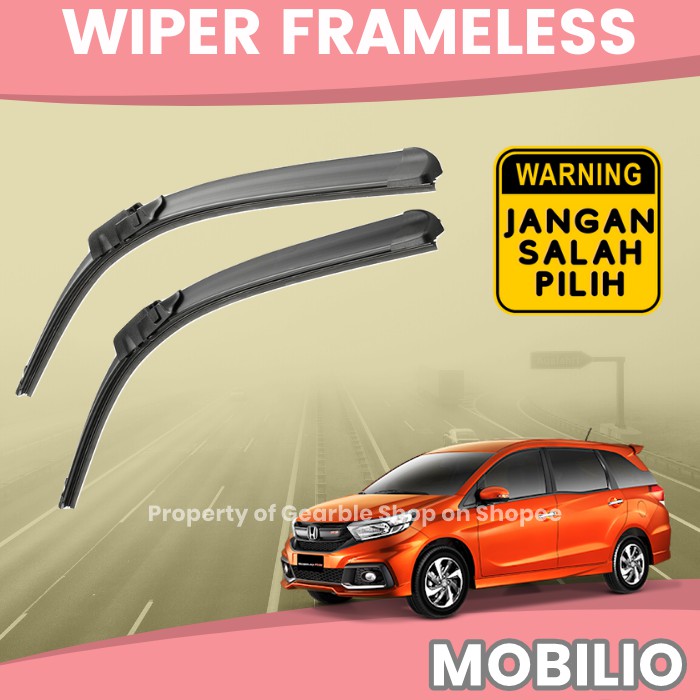 WIPER MOBIL MOBILIO WIPER DEPAN MOBILIO KARET WIPER KACA MOBIL FRAMELESS MOBILIO SEPASANG SATU 1 SET