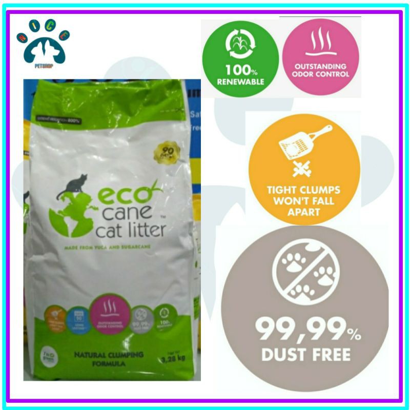 Cat Litter Clumps Pasir kucing Eco Cane 3,28 kg Pasir gumpal premium best seller