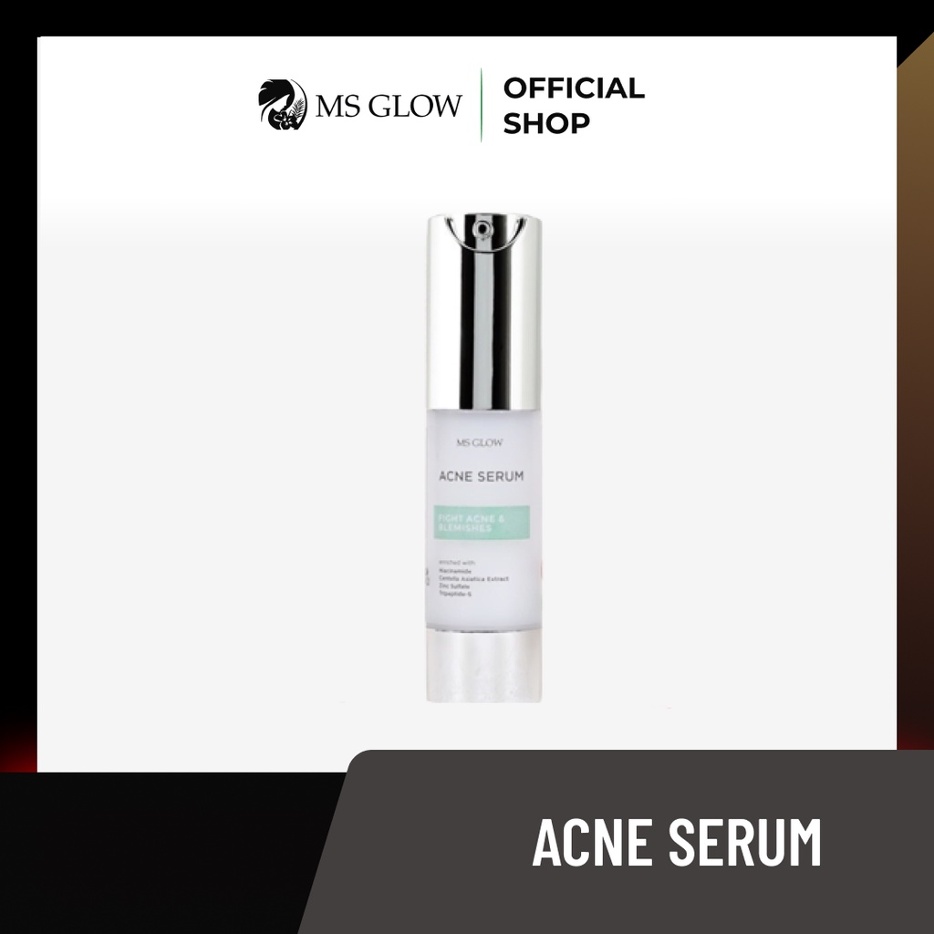MS Glow Serum Acne - Serum Meredakan Jerawat Menghilangkan Bekas Jerawat Mengatasi Kemerahan Bpom
