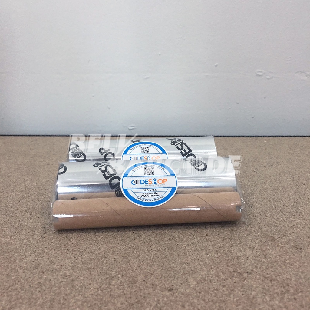 CODESHOP RIBBON BARCODE LABEL 110 X 74 METER TINTA WAX RESSIN