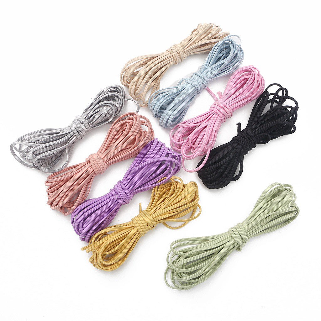 3.5mm 5M/lot 9warna Nylon Tali Elastis Cord String Strap Untuk Perlengkapan Aksesoris Jahit DIY Buatan Tangan