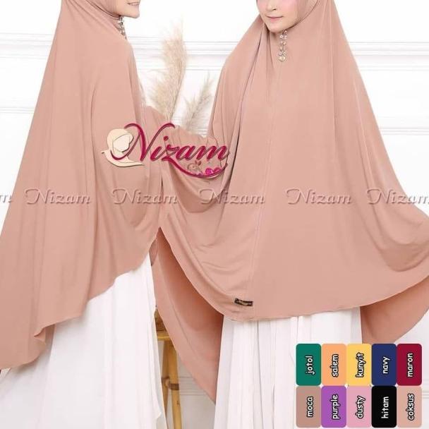♜ Jilbab Syari Jumbo / Nizam Bergo Jumbo / Hijab Jersy Jumbo Terbaru ❇
