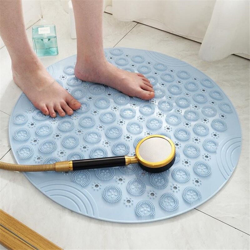 GS8 Alas Kaki Matras Kamar Mandi Anti-Slip Shower Room Mats PVC Beideli PJ407 Blue