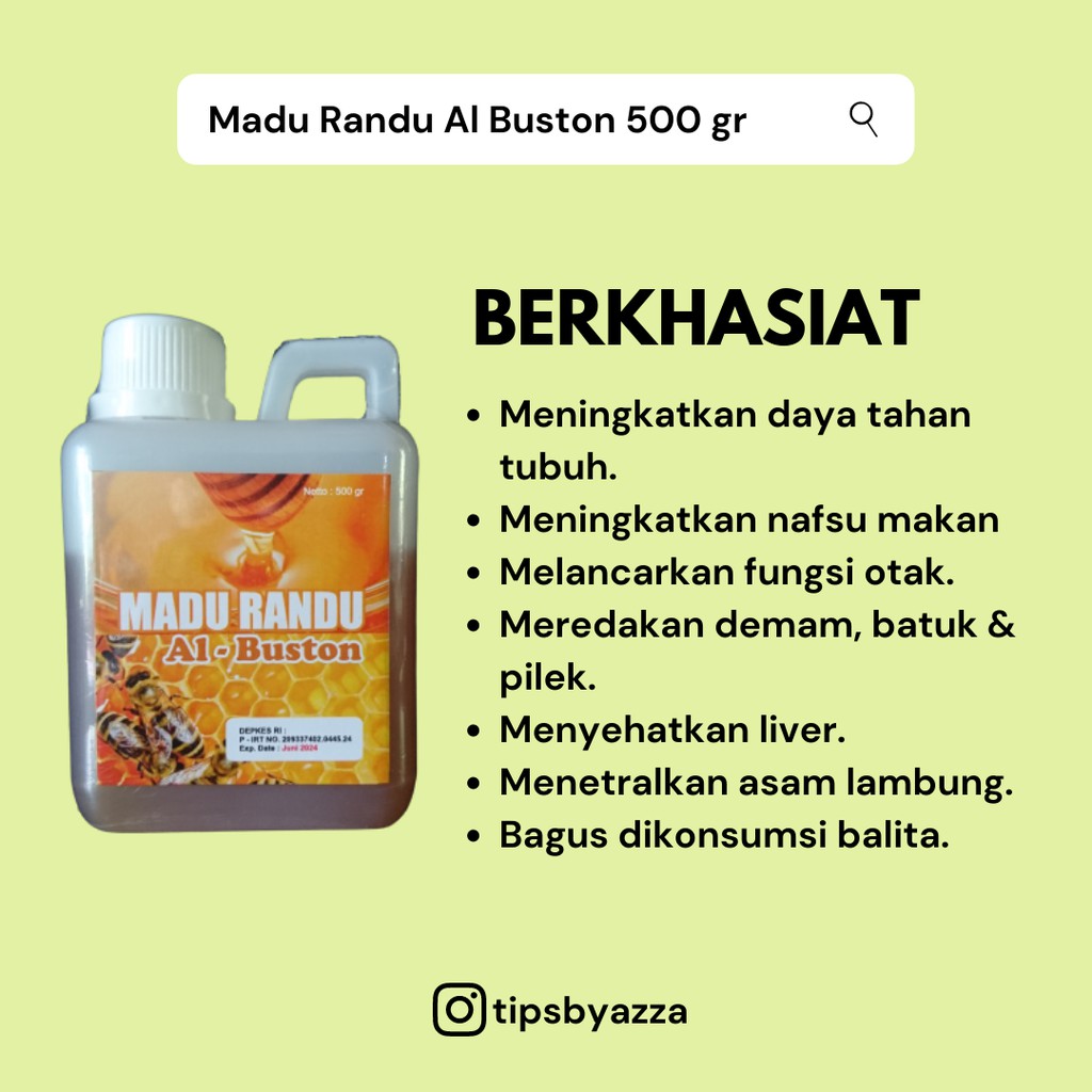 

Al Buston Madu Randu Murni 500 gram