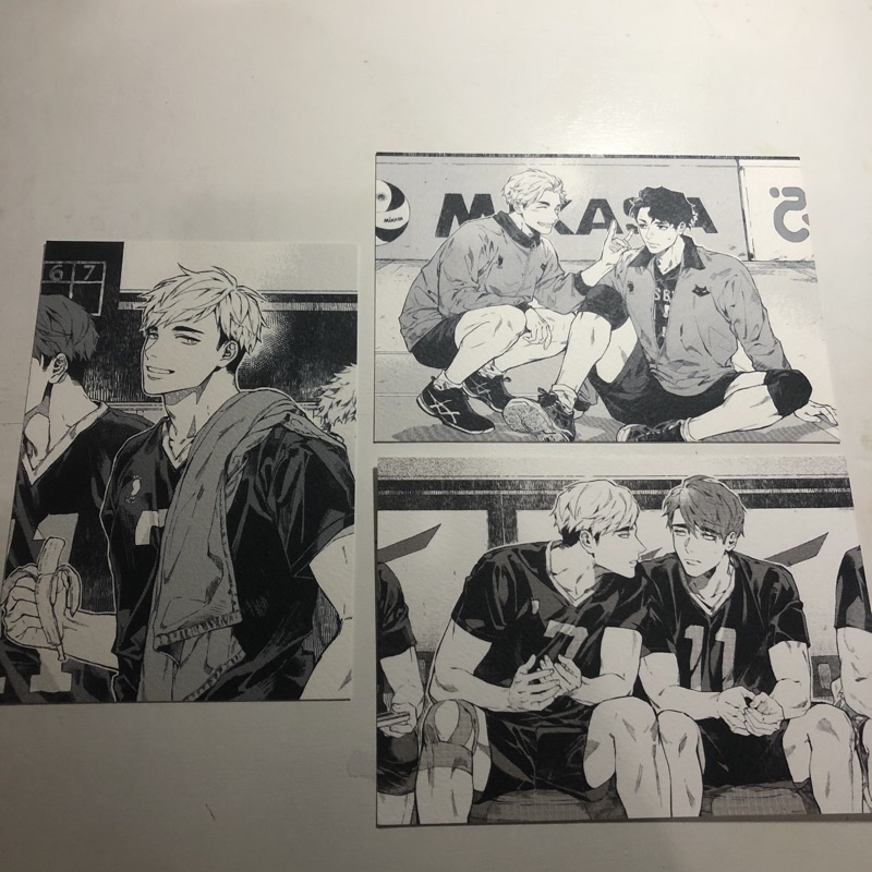 Haikyuu Atsumu Miya Osamu Miya Sakusa Kiyoomi Miya Twins Sakuatsu Artprint Postcard by NokgakNK