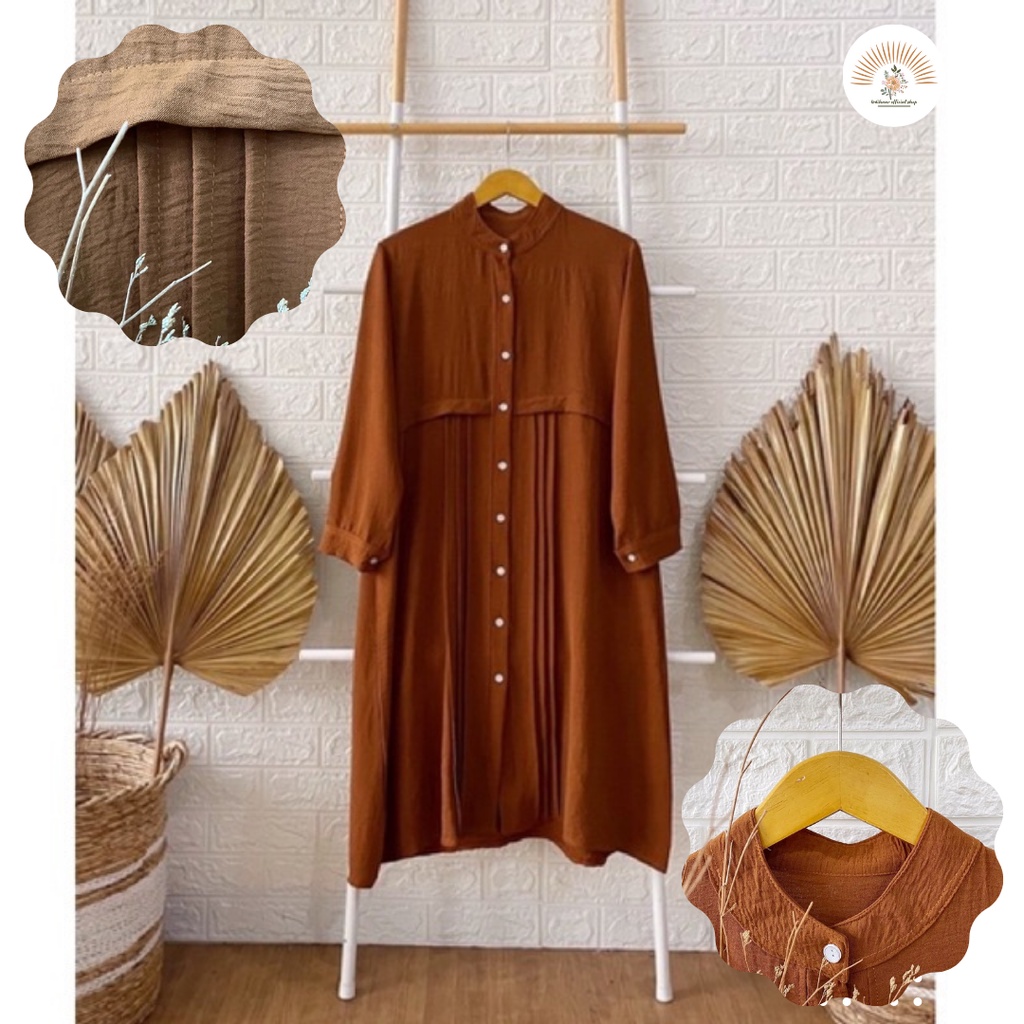 Tunik Kondangan Wanita Import Bangkok Bahan Crinkle Crincle Premium Terbaru 2022/Baju Kondangan Wani