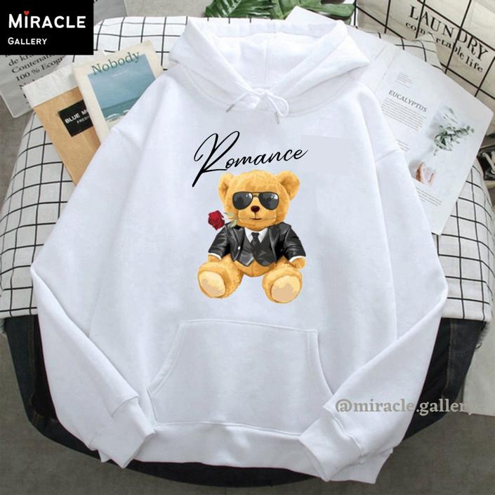 Sweater Hoodie Couple / Jaket Pasangan BEAR ROMANCE Bahan Fleece Premium