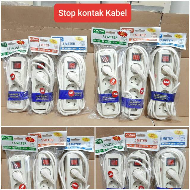 STOP KONTAK + KABEL MURAH SNI/COLOKAN KABEL