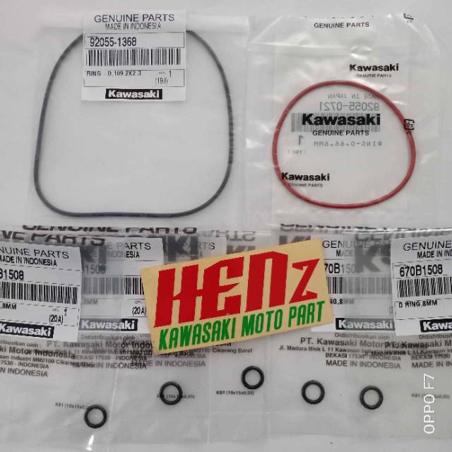 Oring set O ring Seal sil oring o ring blok kop head Kawasaki ninja r rr ss original kawasaki